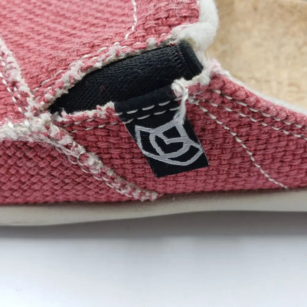 Spenco Siesta Womens Size 8 Pink Canvas Orthotic Slide Mule Slip On Shoes
